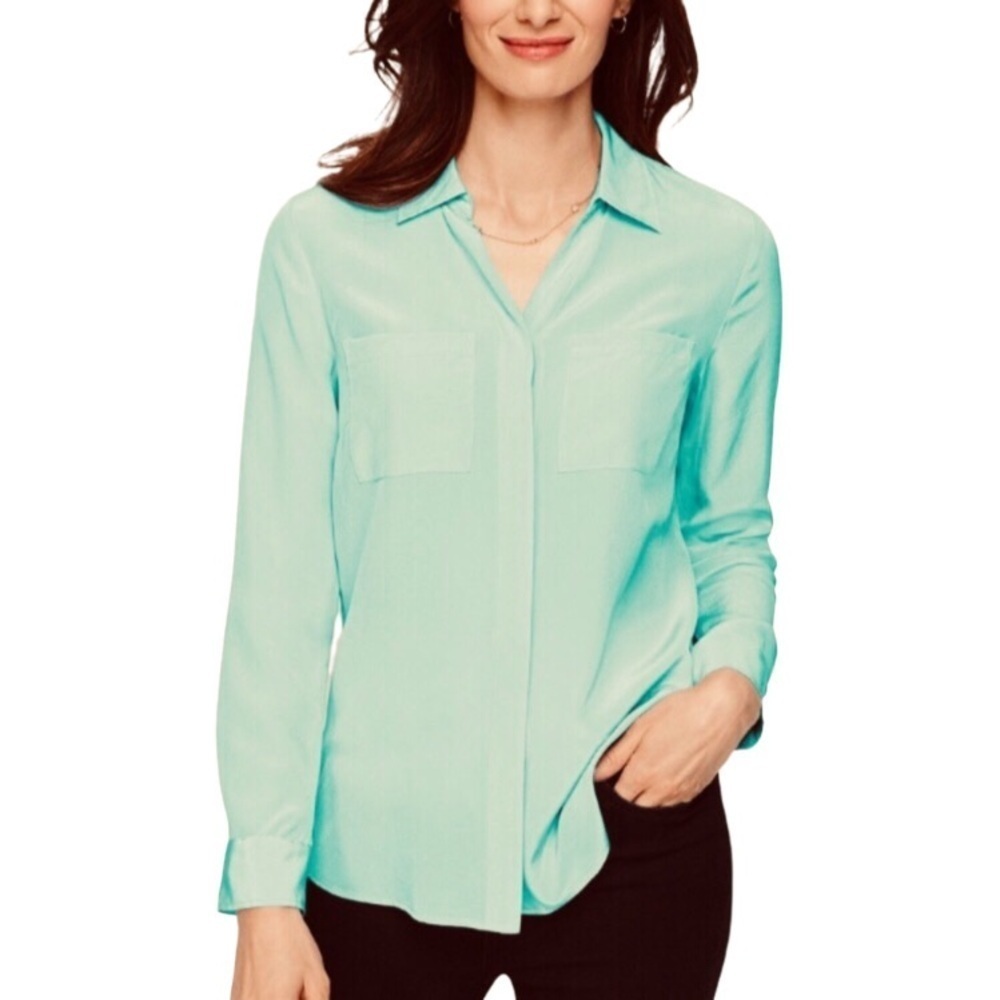 EXPRESS Portofino Shirt in Seafoam Green